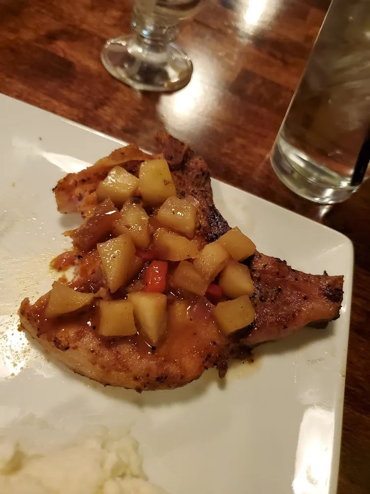 Applewood Smoked Pork Chop with Apple Chutney