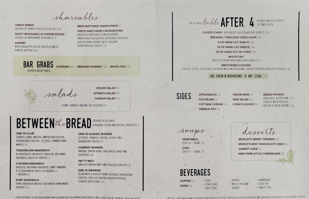 One10 West Main Menu image 3